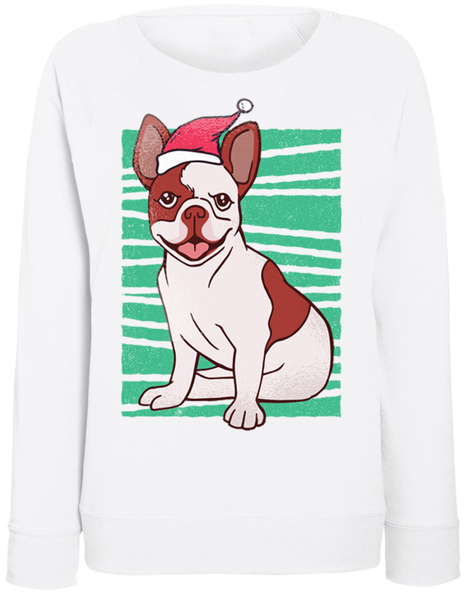 

Женский свитшот Fat Cat Christmas Bulldog (белый)  41443, Женский свитшот Fat Cat Christmas Bulldog (белый) XS 41443