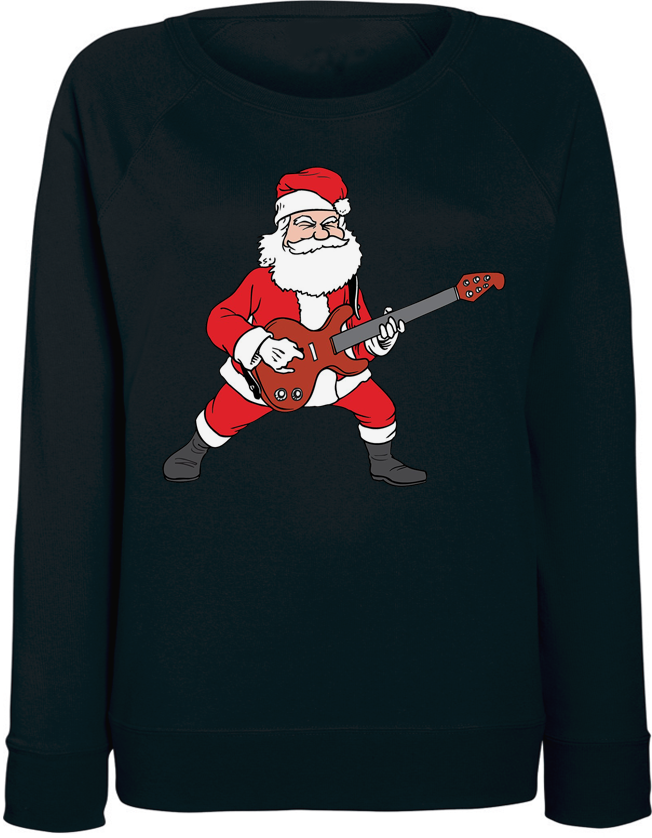 

Женский свитшот Fat Cat Rockin' Santa (чёрный)  44670, Женский свитшот Fat Cat Rockin' Santa (чёрный) M 44670