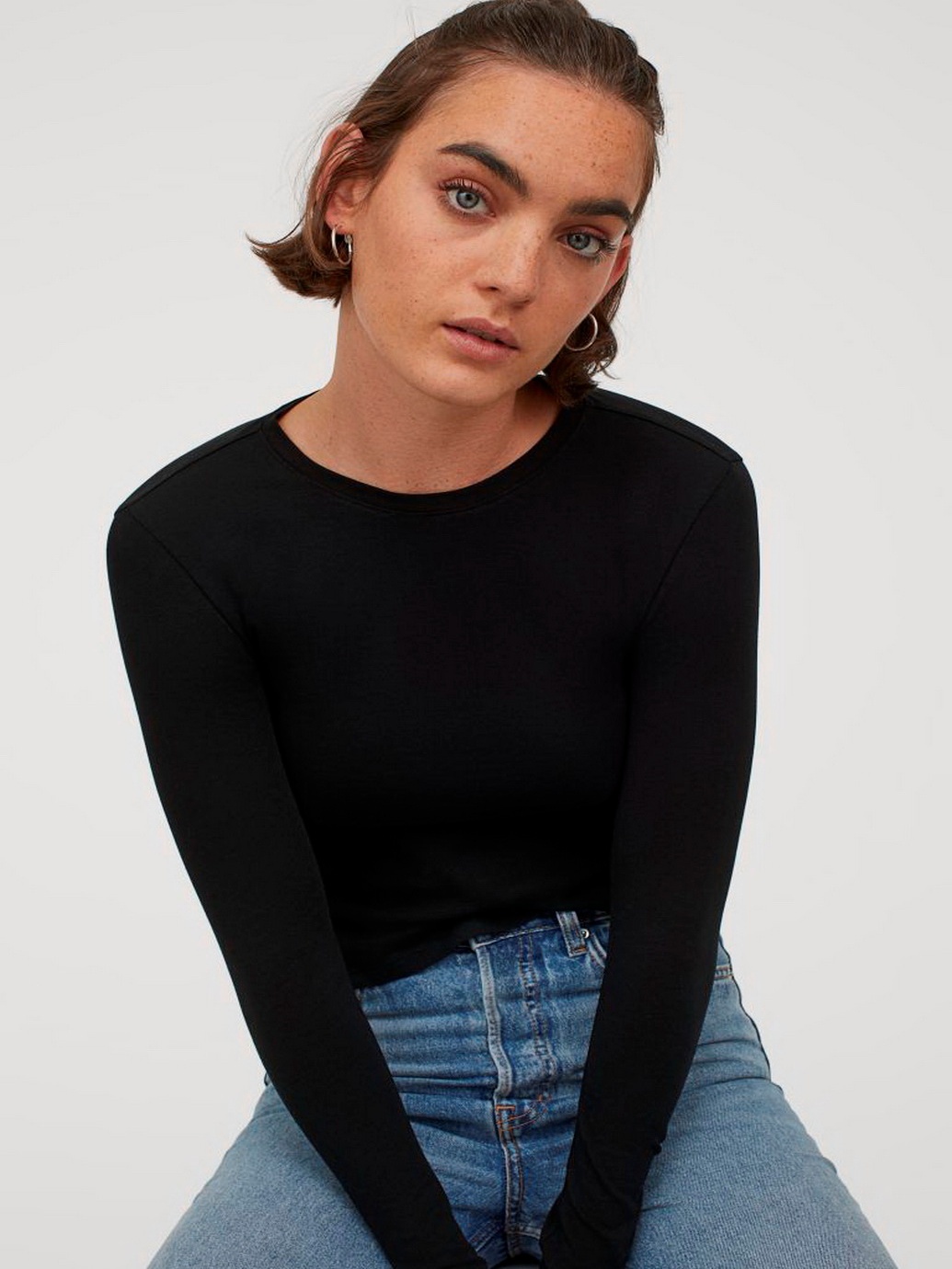 

Лонгслив H&M 7621432b16 XL Черный