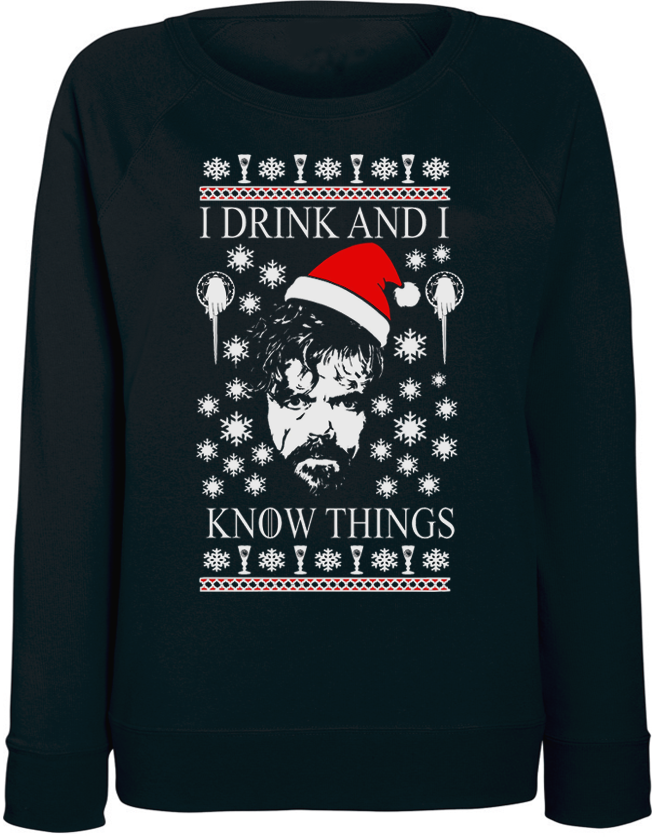 

Женский свитшот Fat Cat Game Of Thrones - I Drink And I Know Things (чёрный)  44929, Женский свитшот Fat Cat Game Of Thrones - I Drink And I Know Things (чёрный) XL 44929