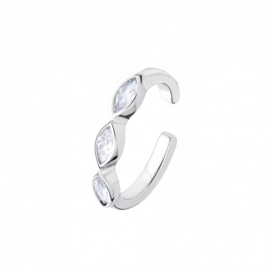 

Кафф серьга без прокола серебряный кафф с фианитами Sunrise Silver