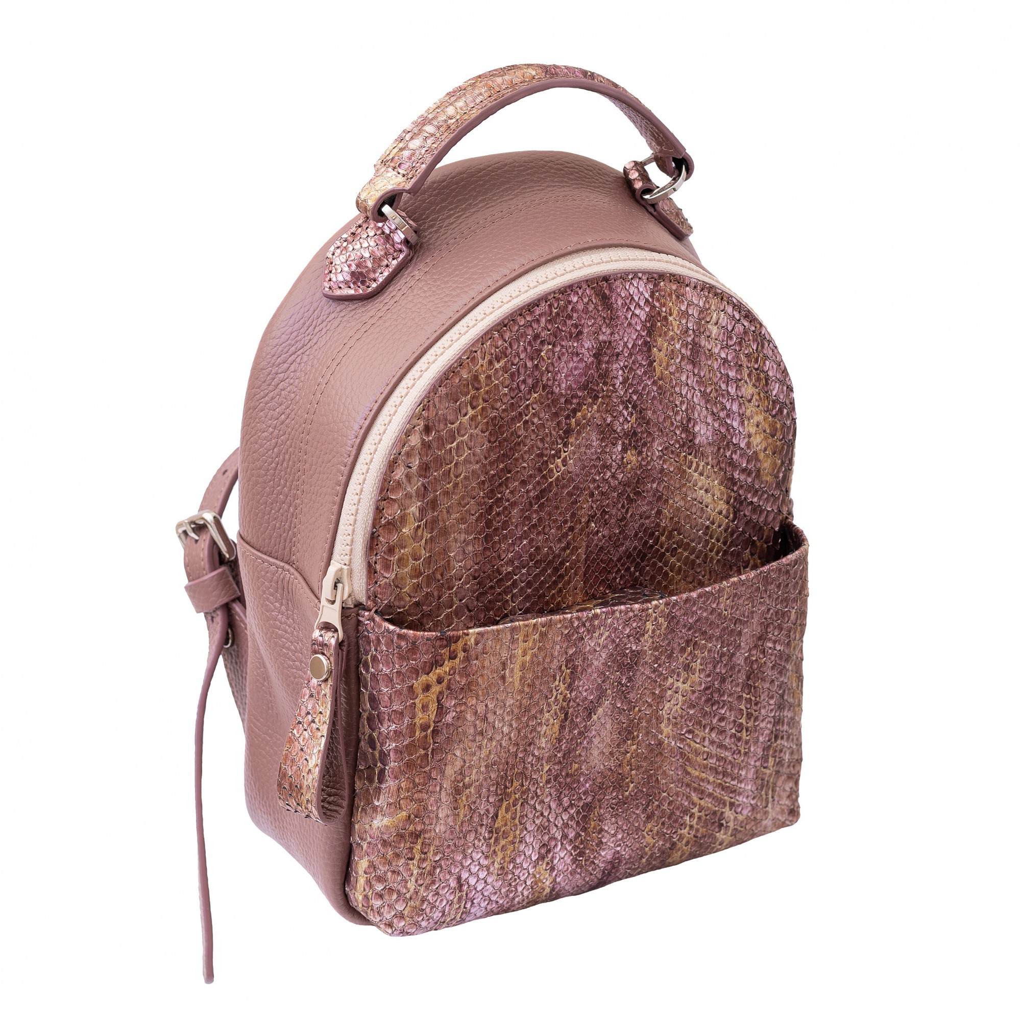 

Рюкзак женский Bernard bags 0505-3 с кожей питона 25x19x10 см Фиолетовый