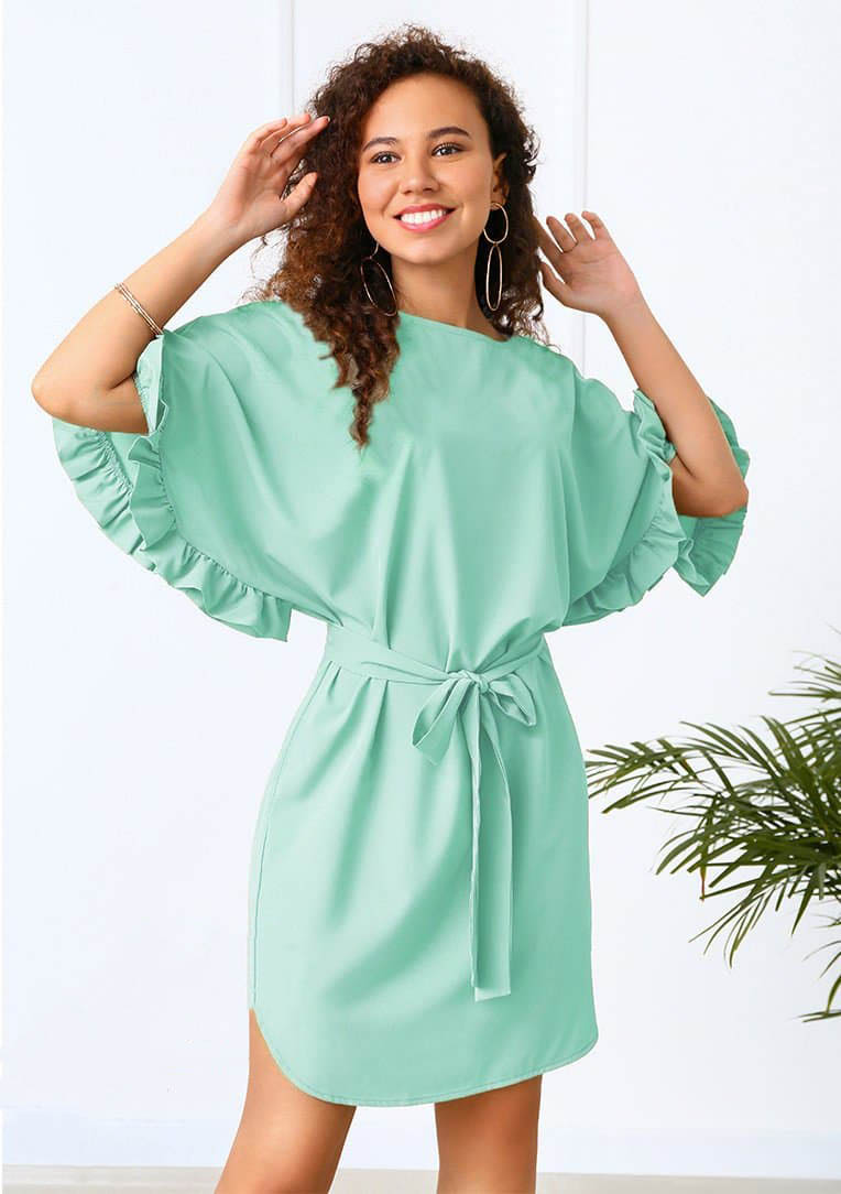 

Fashions • Платье с пышными рукавами Fiona Fashions 42-44 ментол (836-фг)