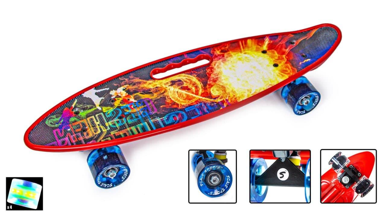 

Пенни Борд Penny Board Scale Sports GESHEN Светящиеся колеса