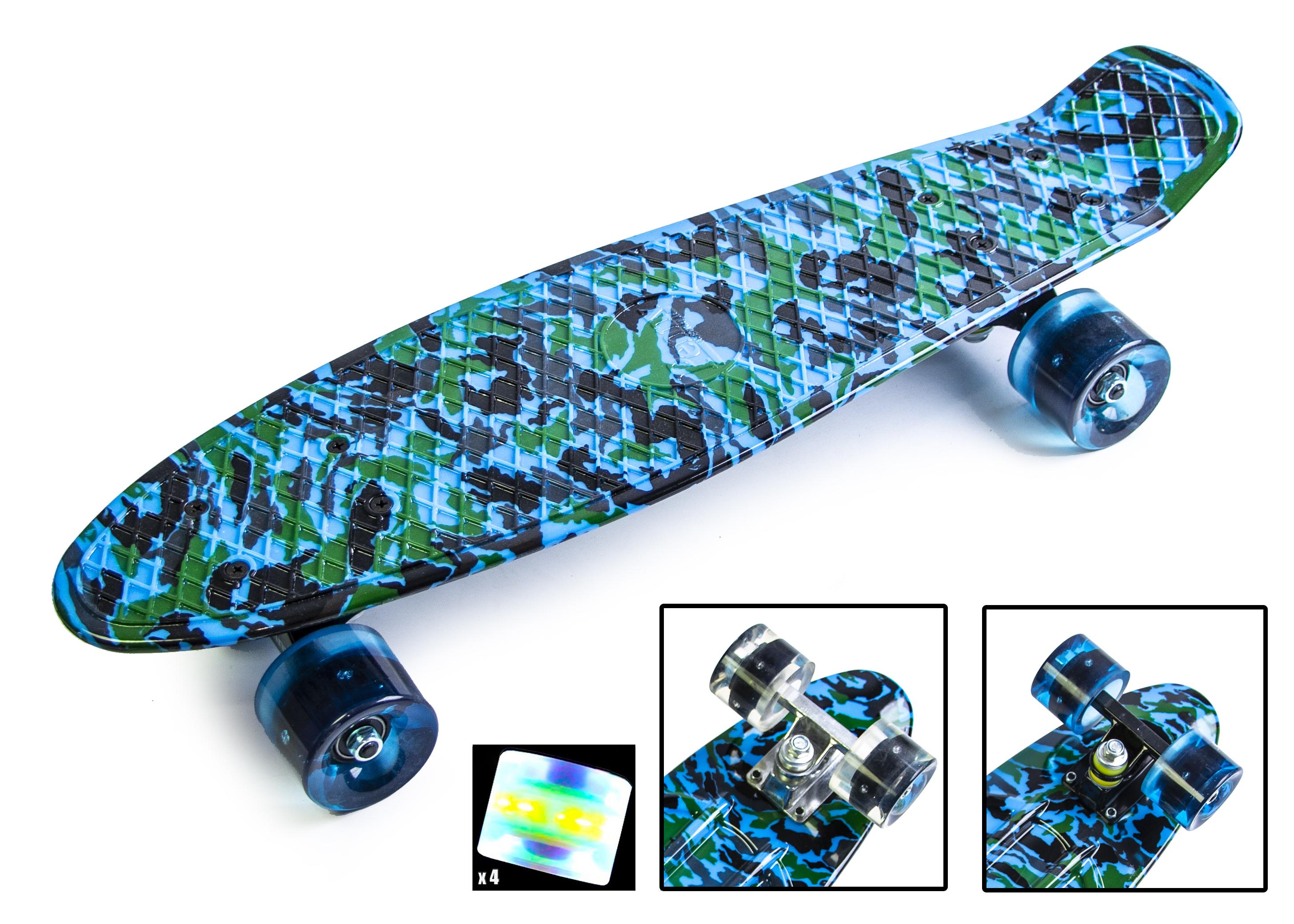

Пенни Борд Penny Board "Military 2" Светящиеся колеса