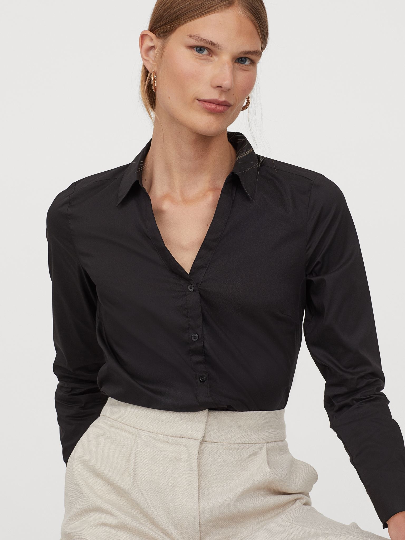 

Рубашка H&M 8894562b16 34 Черная