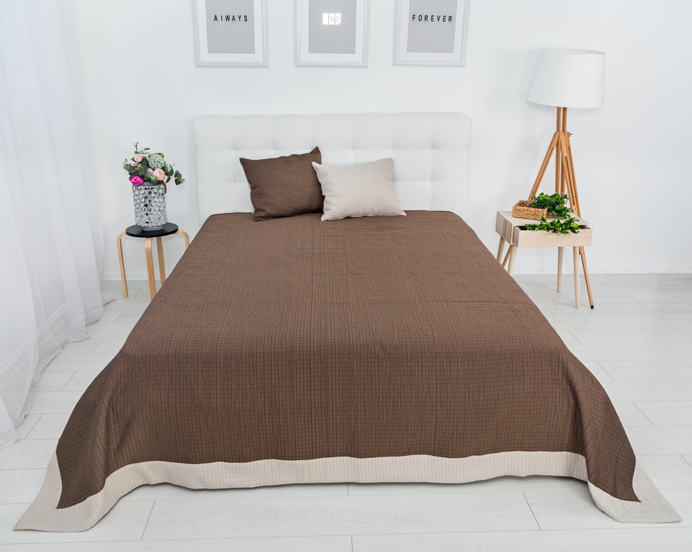 

Покрывало Limaso NIKKO001-022RD-M 160х220 + наволочки 45x55 2 шт Коричневое