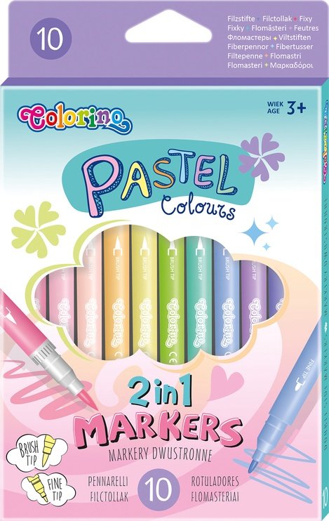

Фломастеры Colorino Пастель 10 цветов 10 шт (80875PTR)