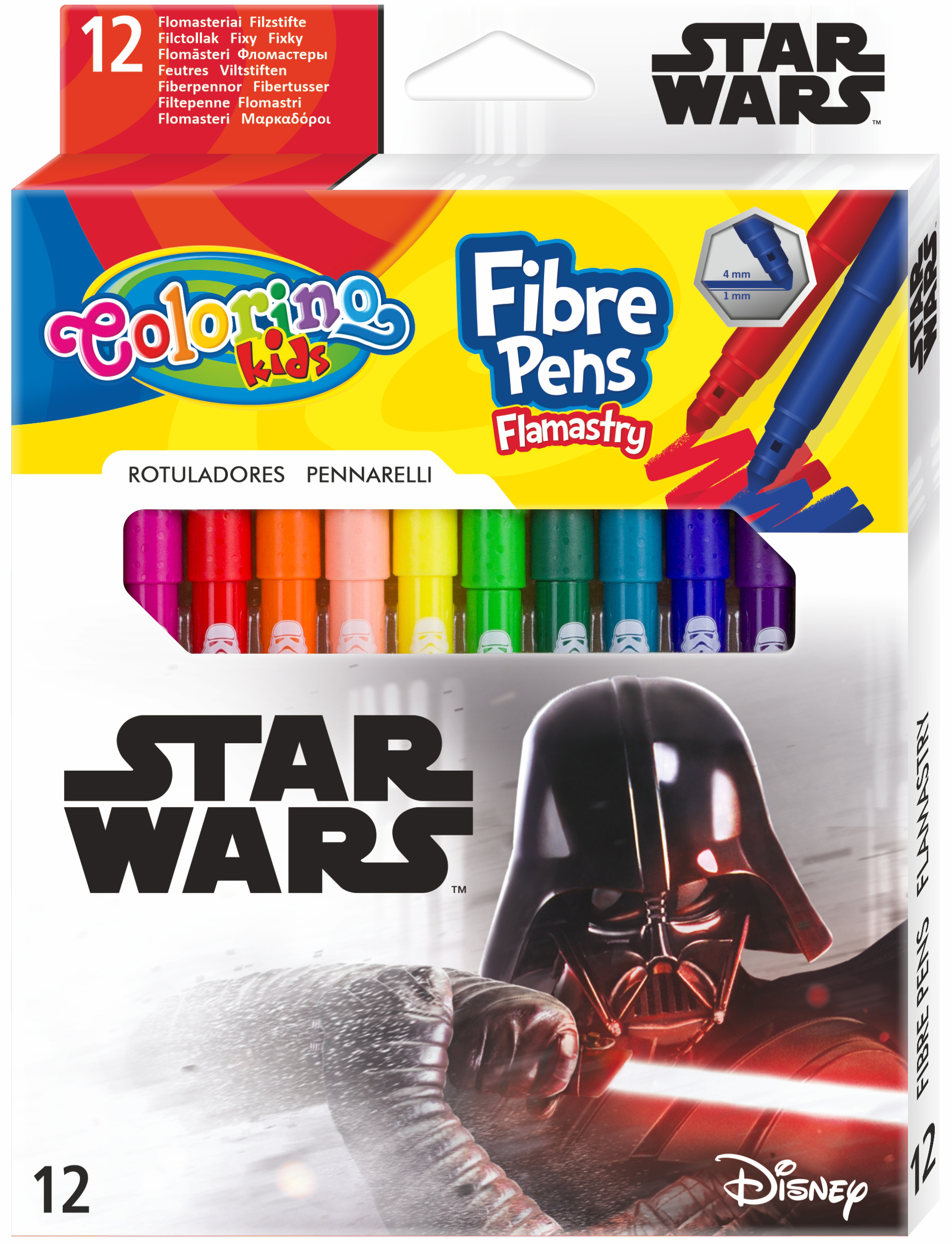 

Фломастеры Colorino Star Wars 12 цветов 12 шт (89540PTR)