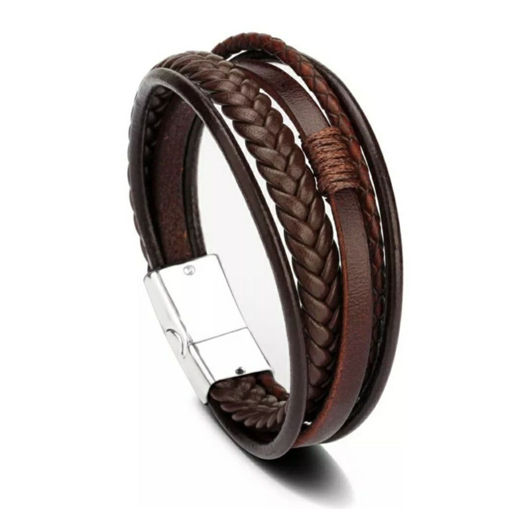 

Браслет кожаный мужской Zig Jewelry (коричневый)