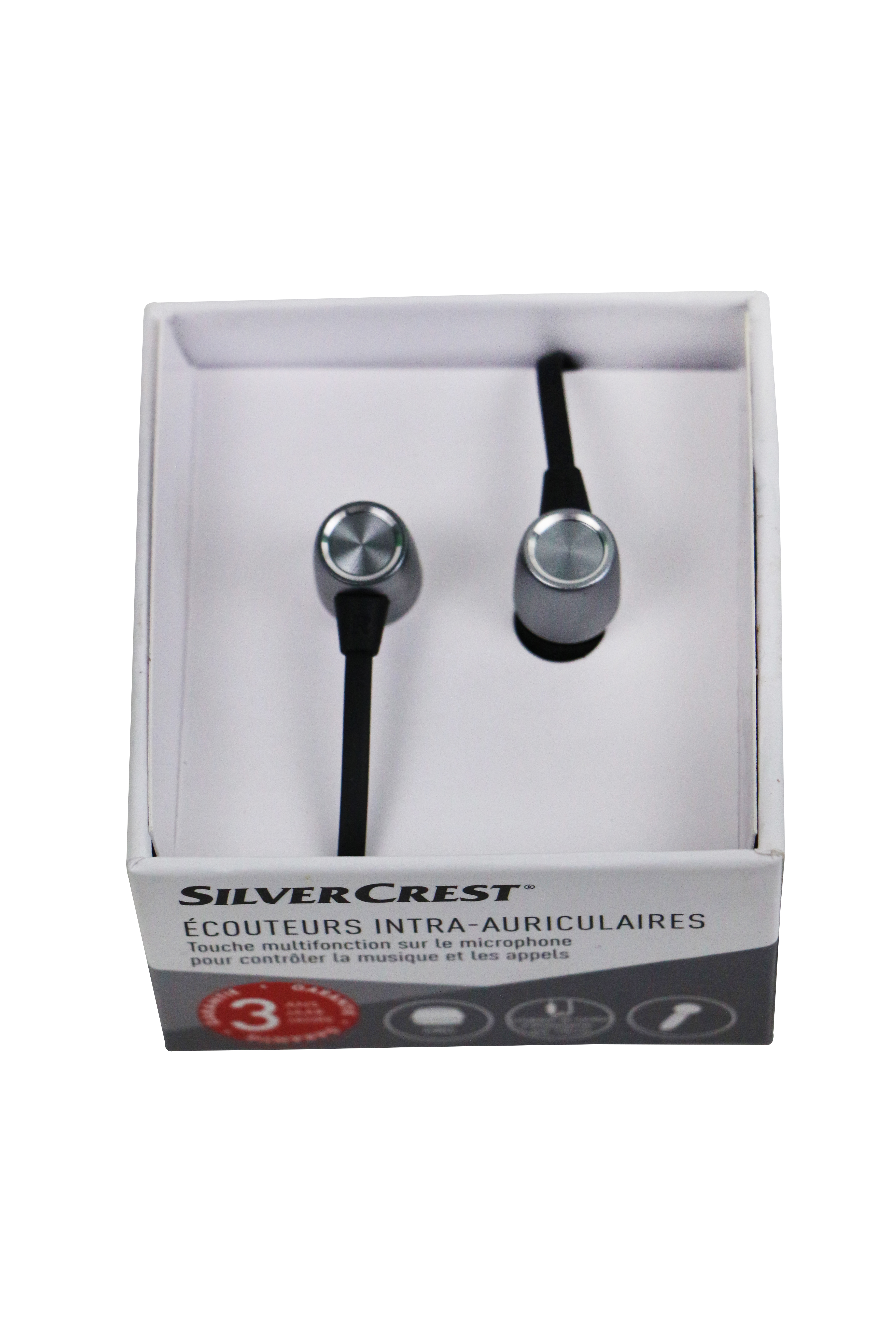 

Наушники вакуумные Silver Crest черный-серый LI-250042