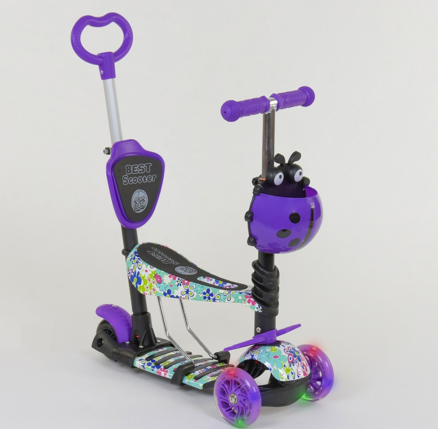 

Самокат 5 в 1 Best Scooter Flowers 68995 Purple (68995)