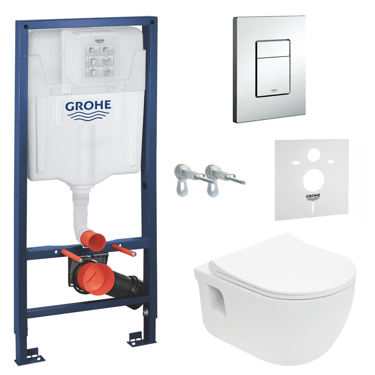 

Инсталляция GROHE Rapid SL 38772001 + унитаз VOLLE Altea Rimless 13-64-267 + сиденье Slim Soft Close +37131000