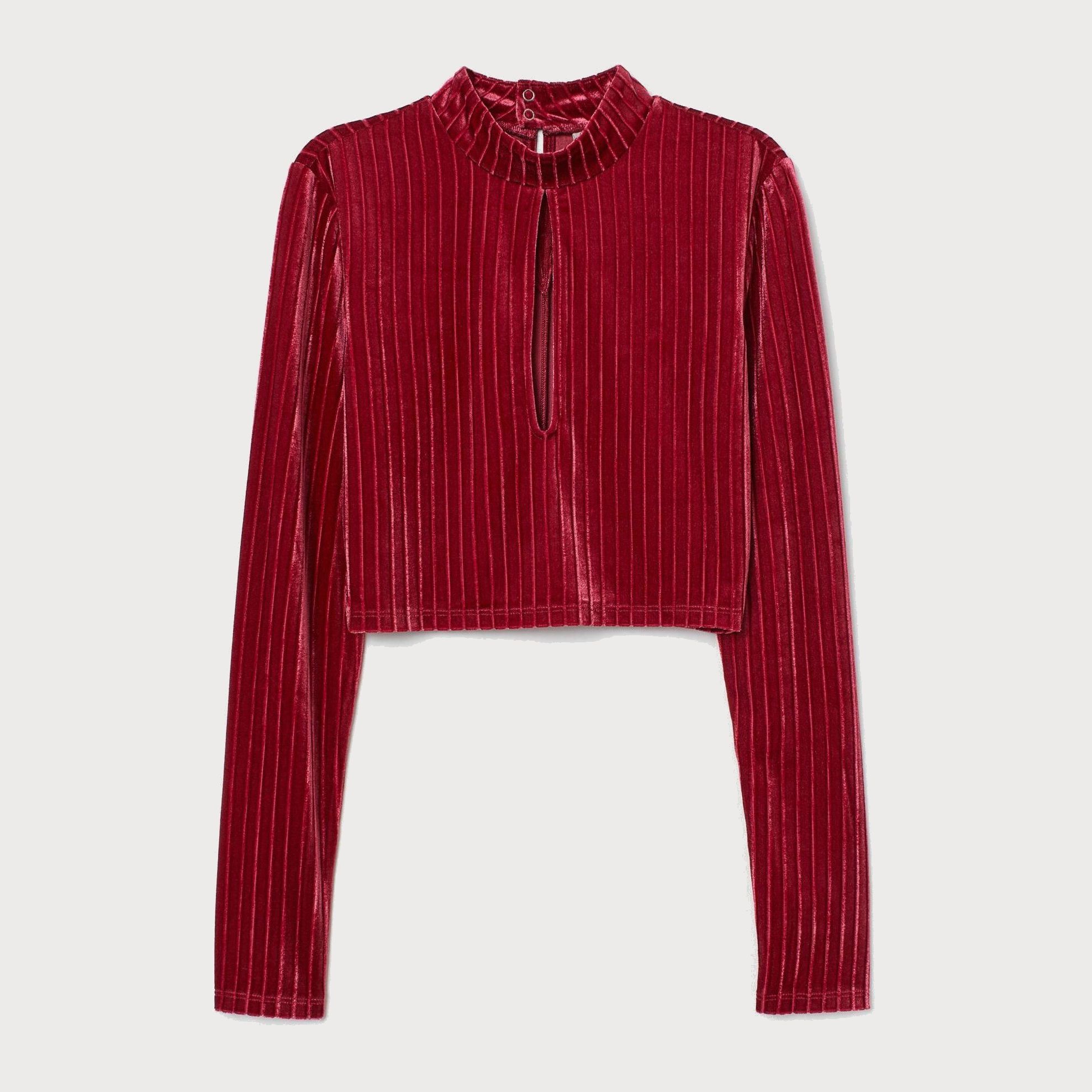 

Топ H&M 807-7988270 XS Малиновый