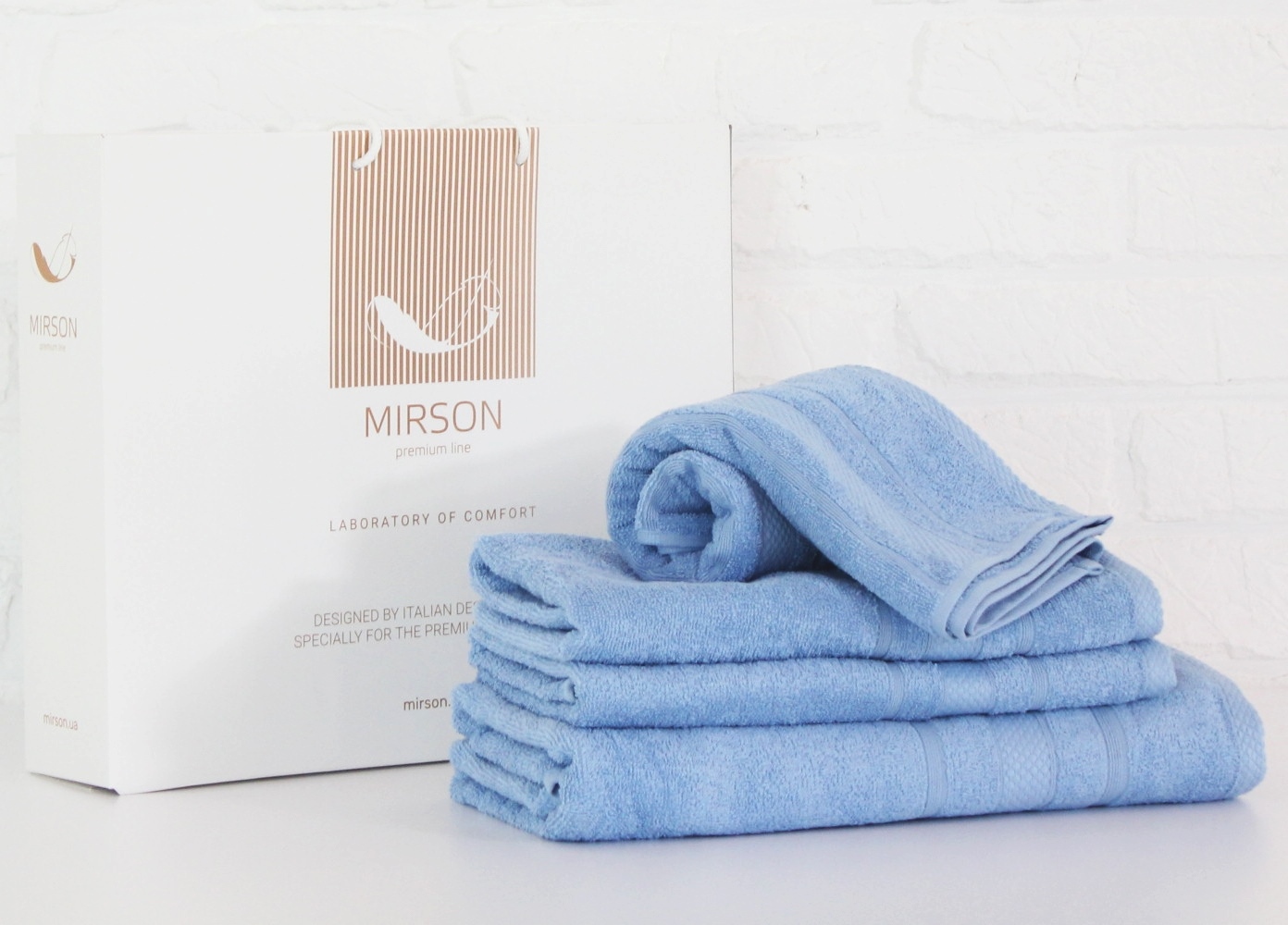 

Набор банных полотенец MirSon №5072 Elite SoftNess Cornflower 40х70, 50х90, 70х140, 100х150