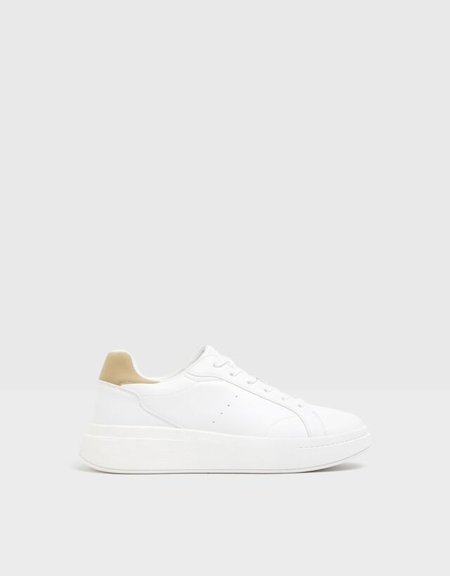 

Базовые кеды Bershka размер 42 белый 2418/660/001