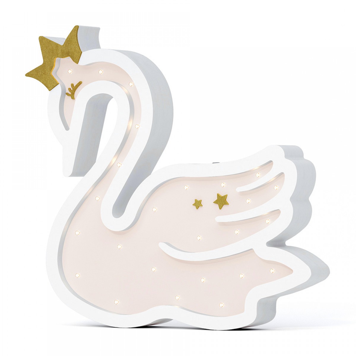 

Ночник детский Sabo Лебедь Белый/Розовый с LED лампочками и аккумулятором + 3 позиции яркости