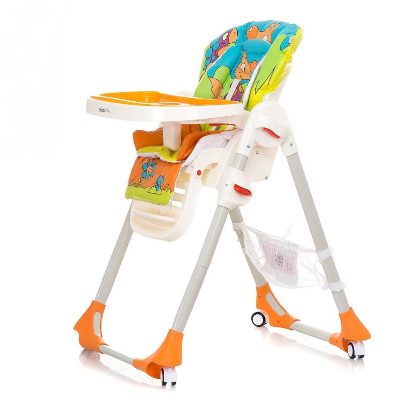 

Стульчик для кормления Mioobaby Rio Orange с колесами, корзиной и подножкой