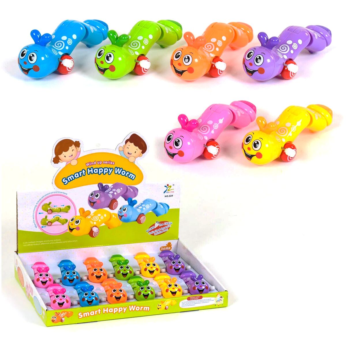 

Заводная гусеница 12 штук HONZHI TOYS (539) (31076)
