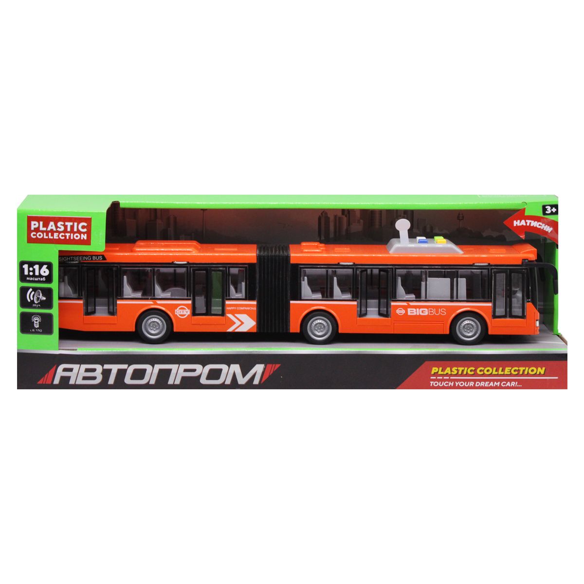 

Автобус из серии Автопром свет звук оранжевый Автопром (7950AB) (166585)