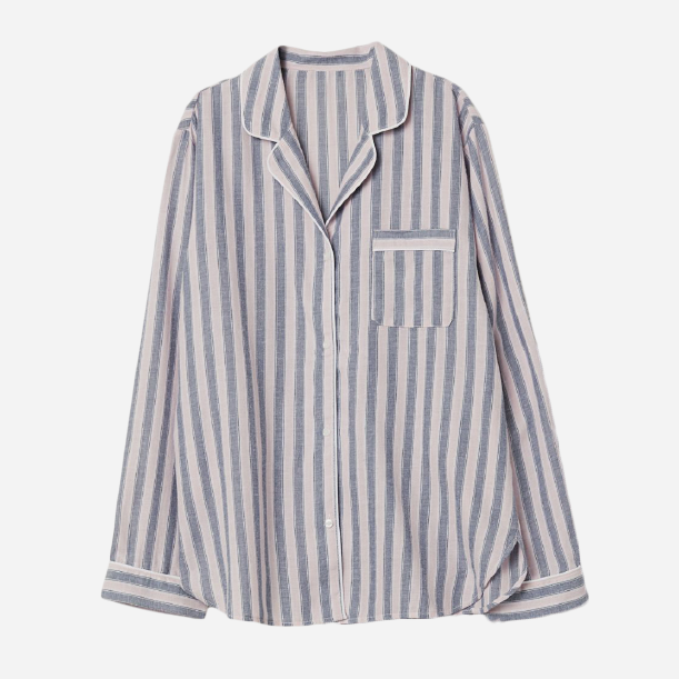 

Рубашка пижамная H&M zh0634386 S Розовая в полоску