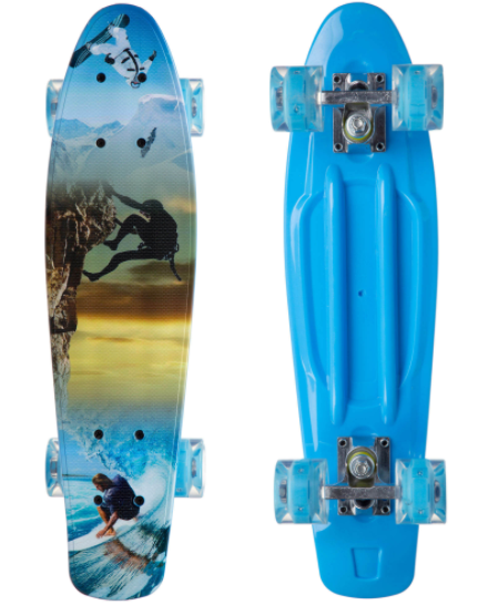 

Скейтборд пластиковый Penny 22in со светящимися колесами SK-881-3 Blue