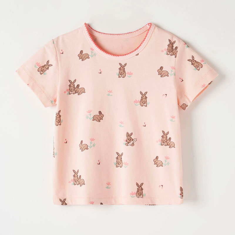 

Футболка для девочки Fluffy bunny Berni Kids (130) Розовый