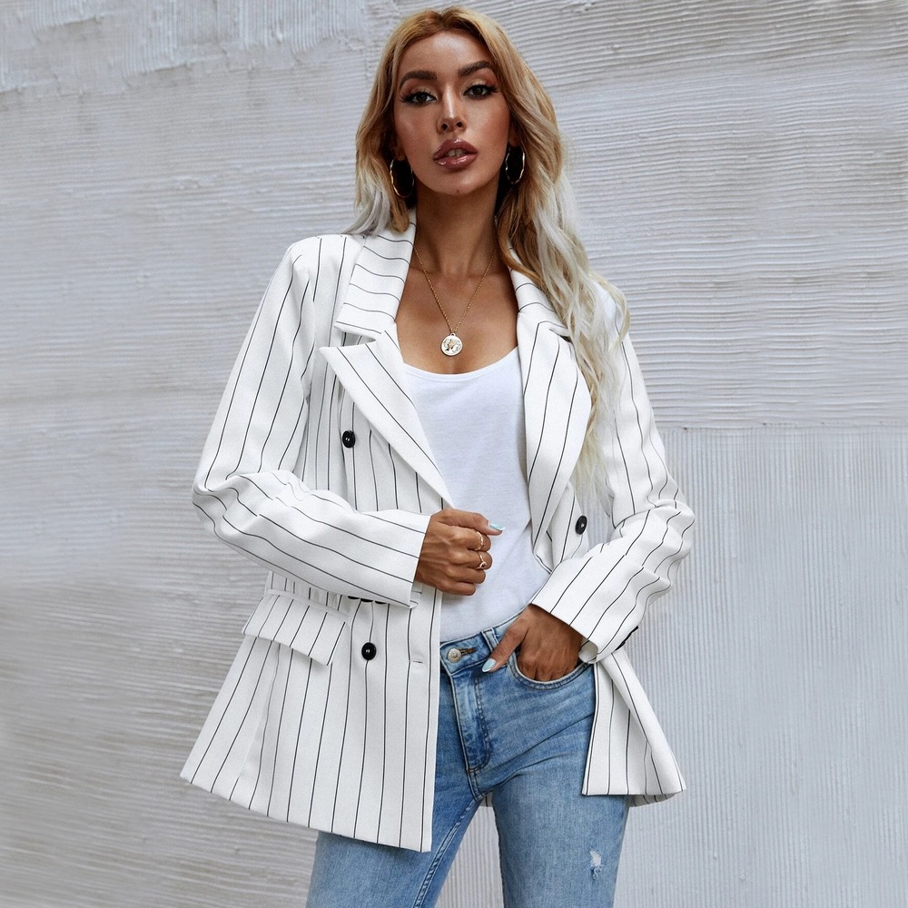 

Блейзер женский удлиненный в полоску Style Berni Fashion () Белый, Блейзер женский удлиненный в полоску Style Berni Fashion (M) Белый