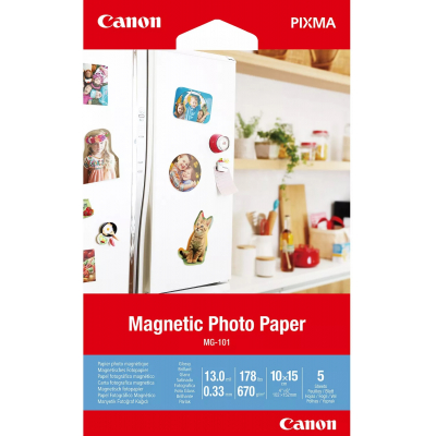 

Бумага Canon 10x15 Magnetic Photo Paper 4x6" MG-101, 5sh (3634C002)