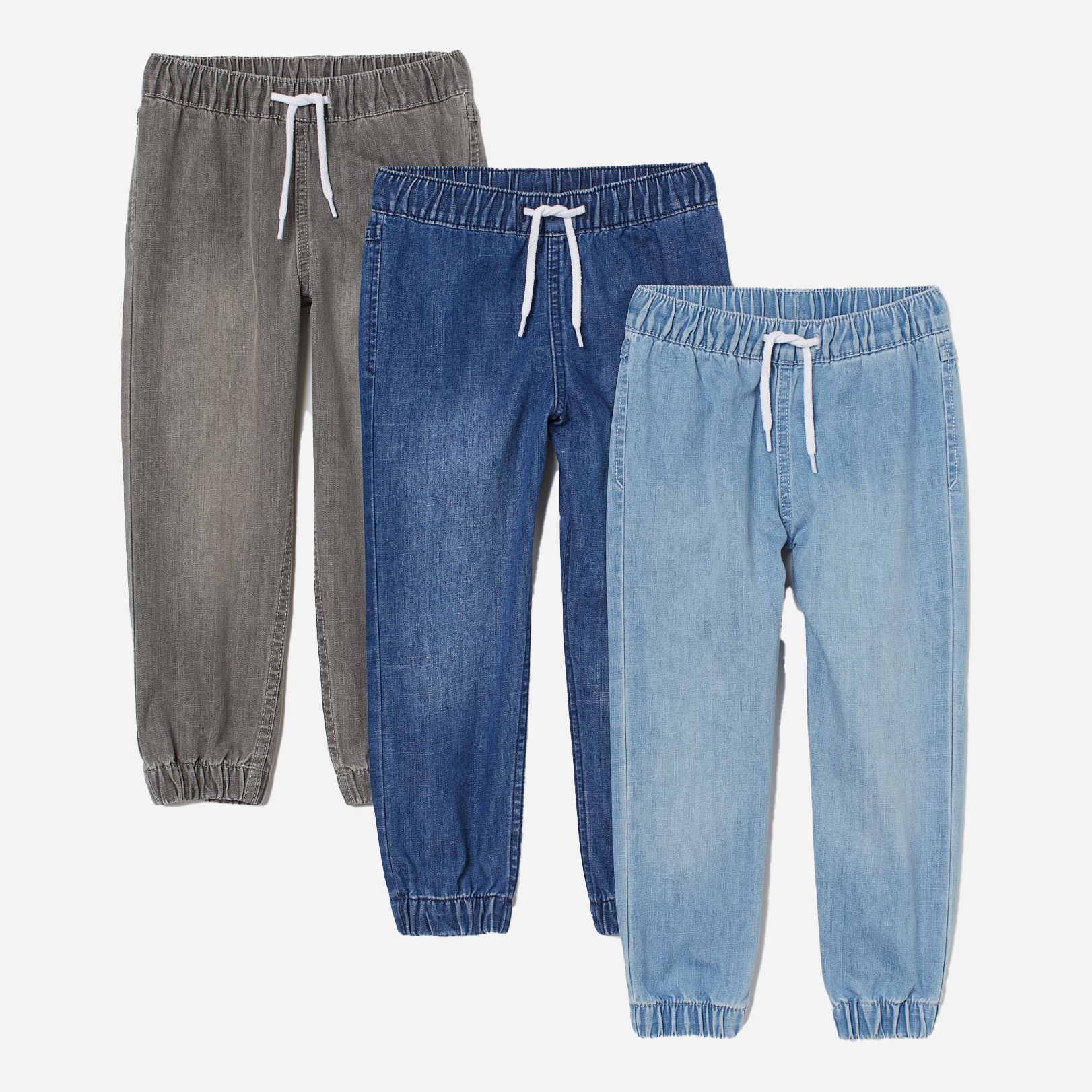 

Джоггеры H&M 1207-8577112 3 шт 86-92см Серый/Синий