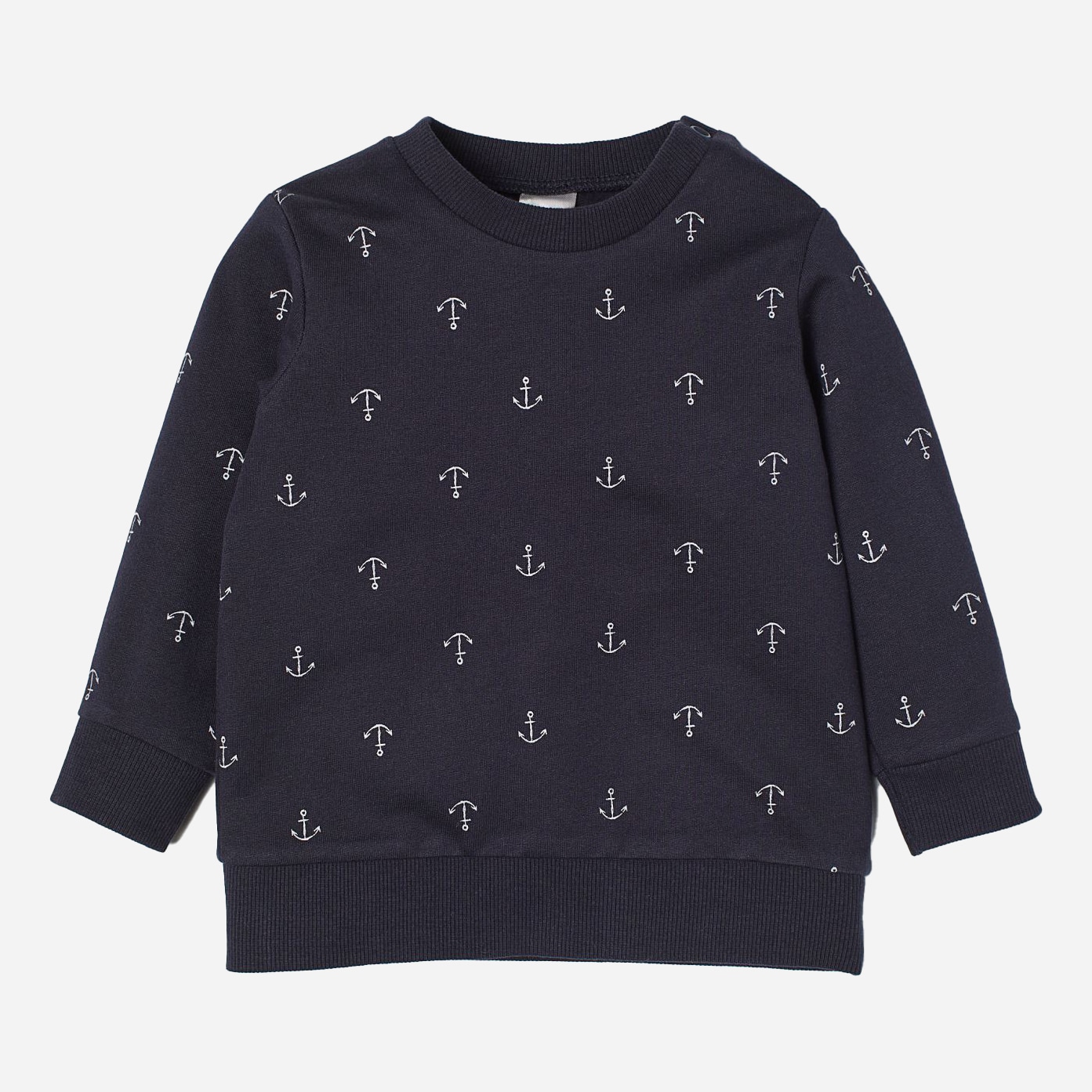 

Свитшот H&M 1307-5790102 74-80см Темно-синий/Якоря