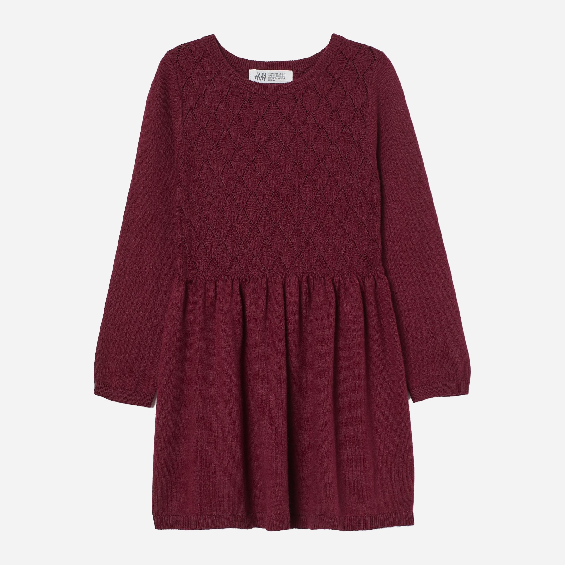 

Платье H&M 1807-8606222 122-128 см Бордовое