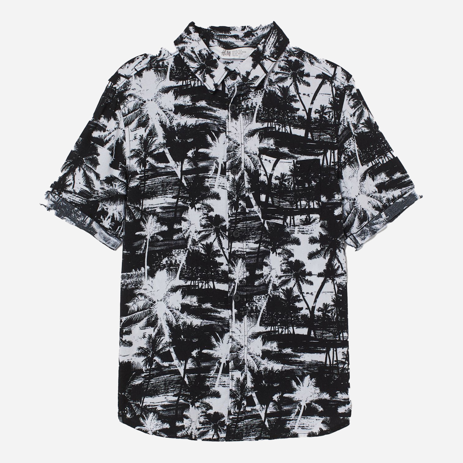 

Рубашка H&M 2105-8595792 134 см Черно-белая