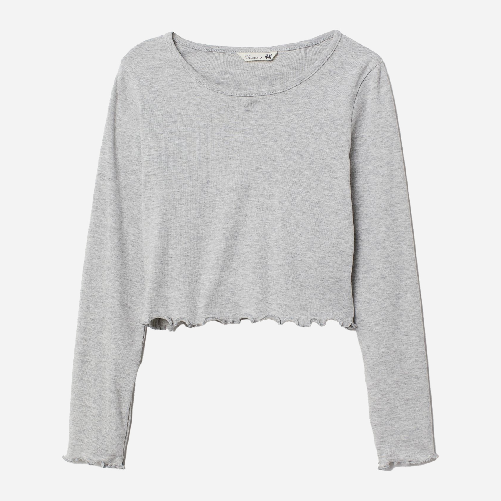 

Футболка с длинным рукавом H&M 707-7350069 134-140 см Светло-серая (hm00889859916)