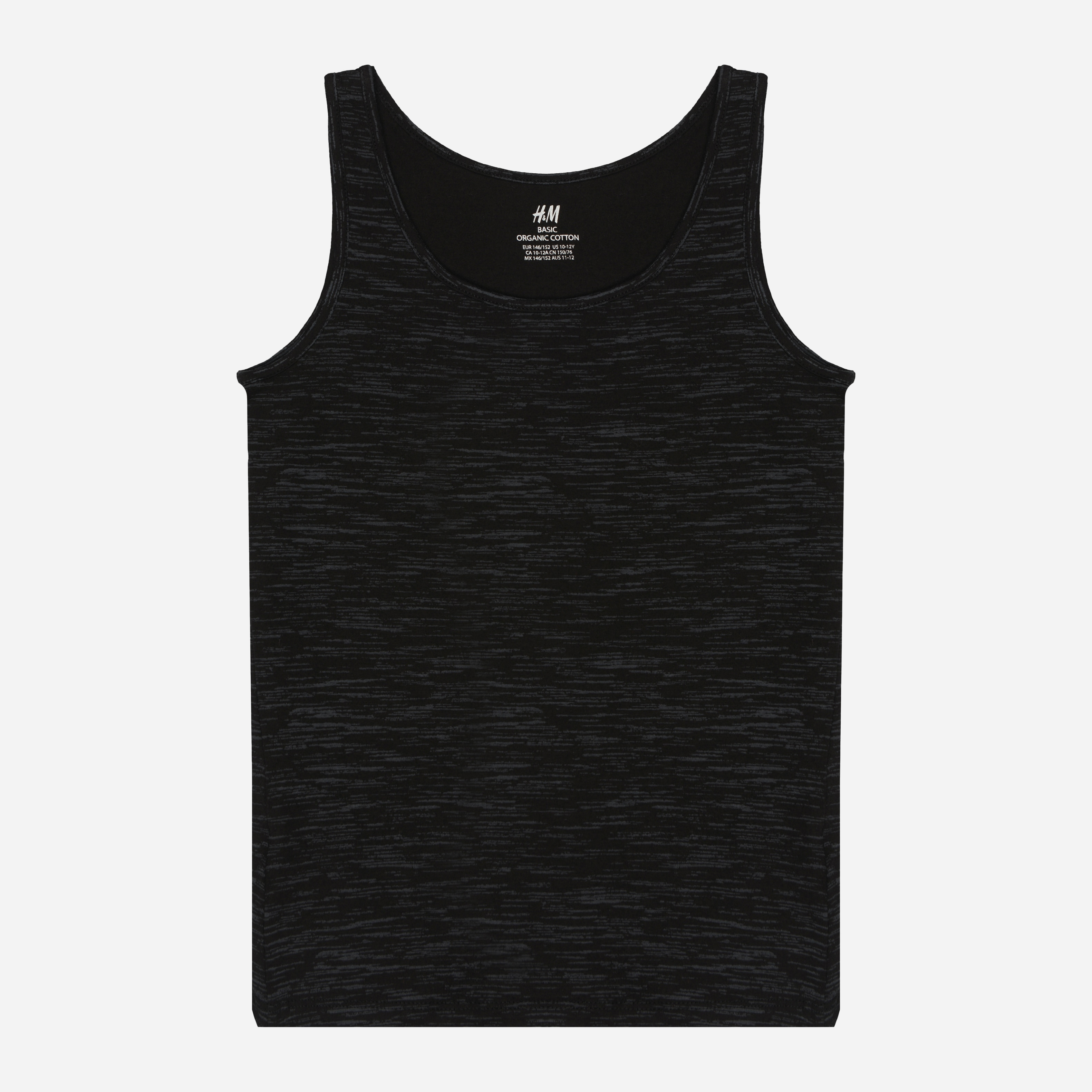 

Майка H&M 6284258 146-152 см Черный/Меланж