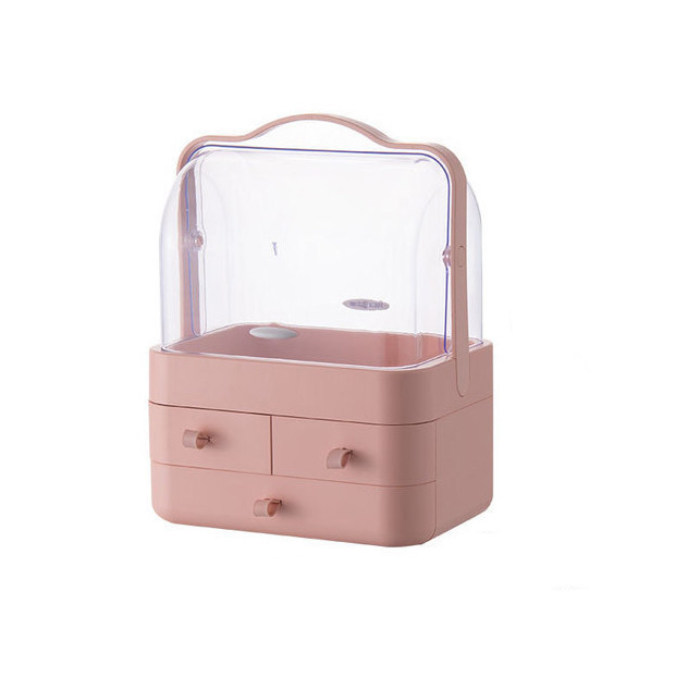 

Органайзер для косметики 4 секции розовый YM206-1 Three Drawers