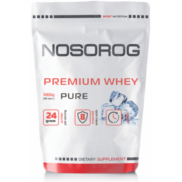 

Протеин Сывороточный Nosorog Nutrition Premium Whey Protein 1 кг Без Вкуса
