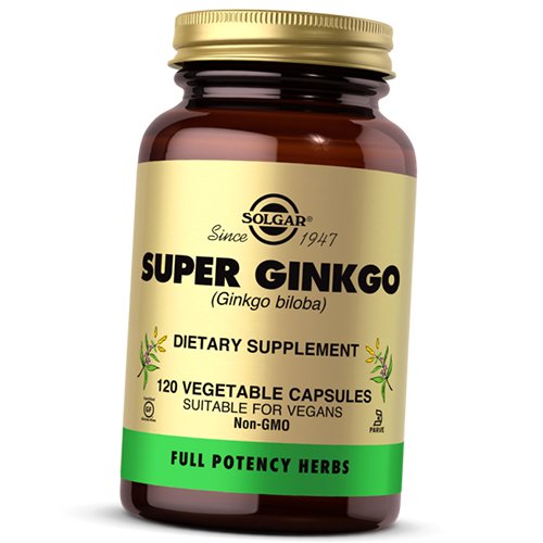 

Гинкго Билоба, Super Ginkgo, Solgar 120вегкапс (71313005)