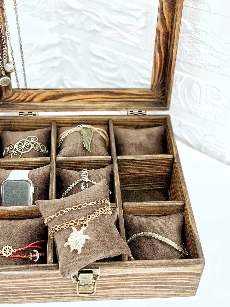

Шкатулка Wooden Organizer, 9 часов, обжиг, 230* 235*100 мм