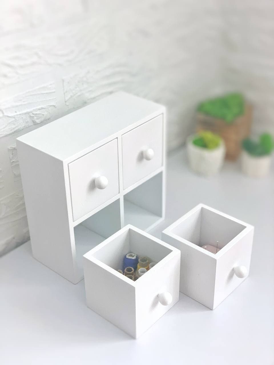 

Шкатулка Wooden Organizer для шитья, 200*200*100 мм