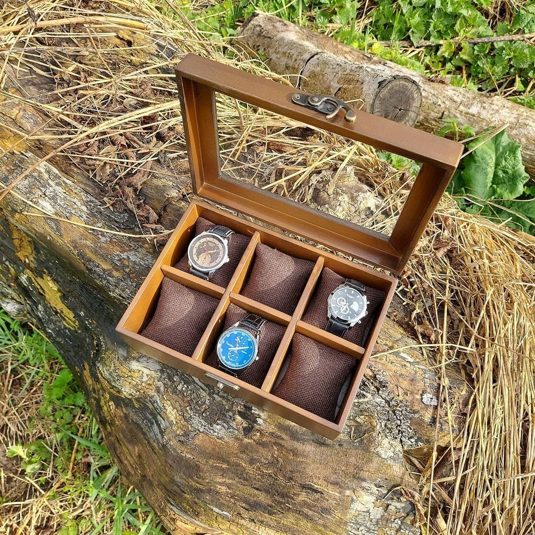 

Шкатулка Wooden Organizer, 6 часов, полисандр, 230*155*100мм