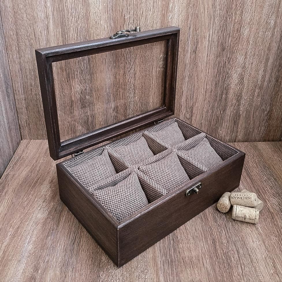 

Шкатулка Wooden Organizer, 6 часов, М61, 230*155*100мм