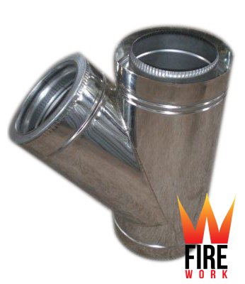 

Дымоход Тройник термо 45 ø450/520 Fire Work Нержавеющая сталь/Оцинкованная сталь AISI 321 1мм утепленный