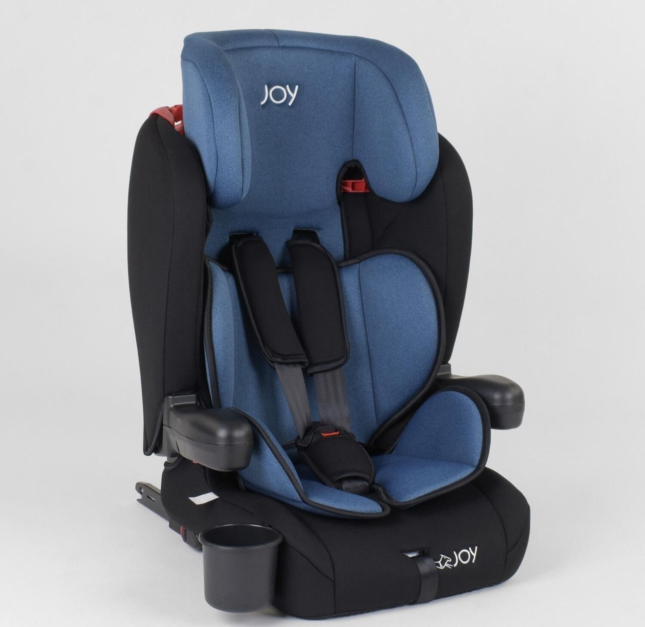 

Детское автокресло JOY система ISOFIX универсальное группа 1 2 3 вес ребенка от 9-36 кг черно синий
