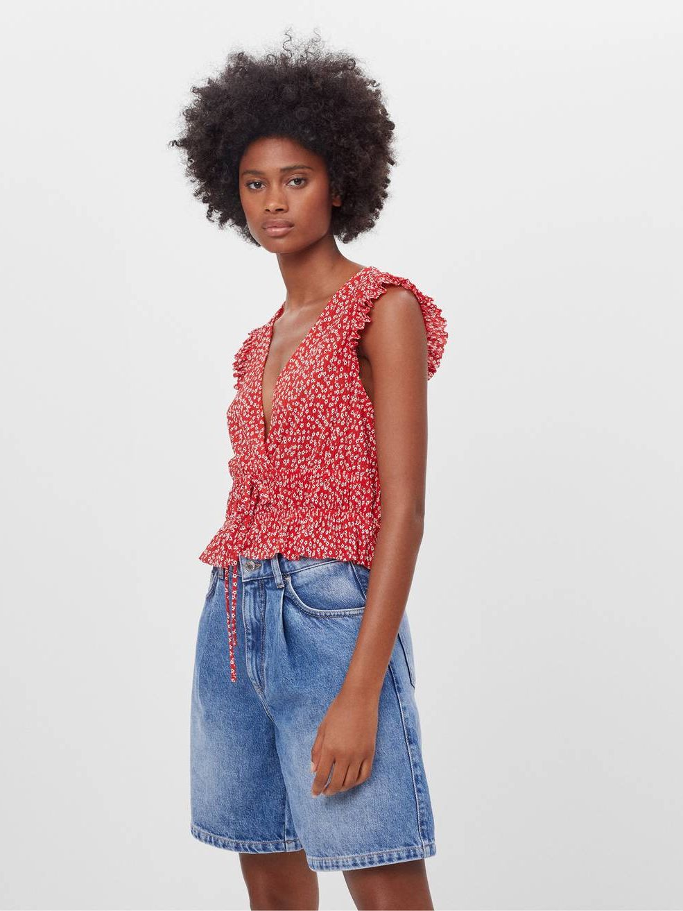 

Блузка Bershka 2006/187/600  Красная, Блузка Bershka 2006/187/600 XS Красная