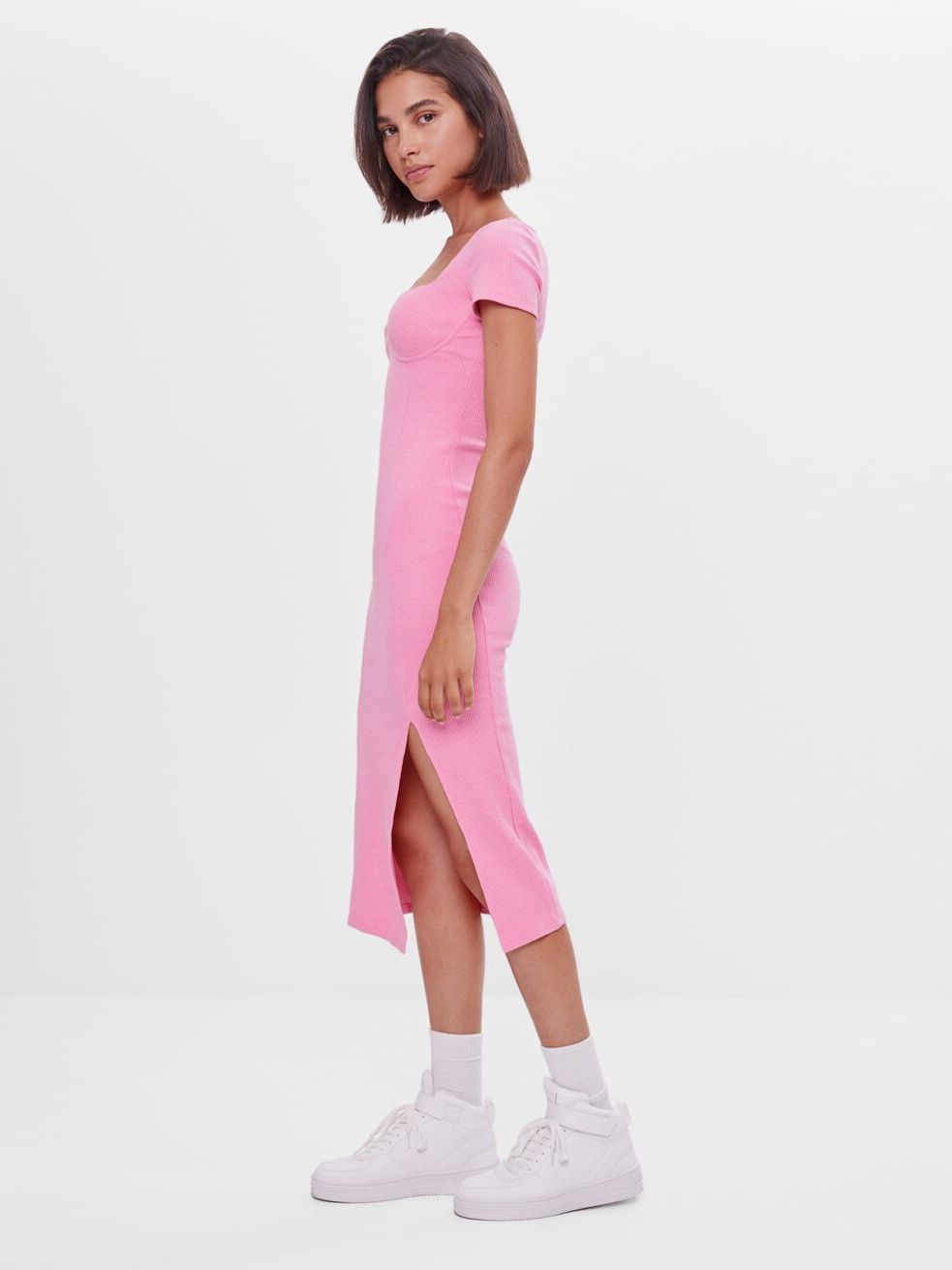 

Платье Bershka 5438/187/146  Розовое, Платье Bershka 5438/187/146 XS Розовое