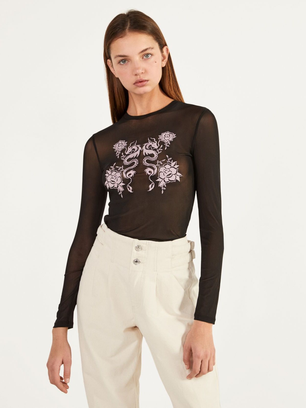 

Лонгслив Bershka 2217/660/800  Черный, Лонгслив Bershka 2217/660/800 L Черный