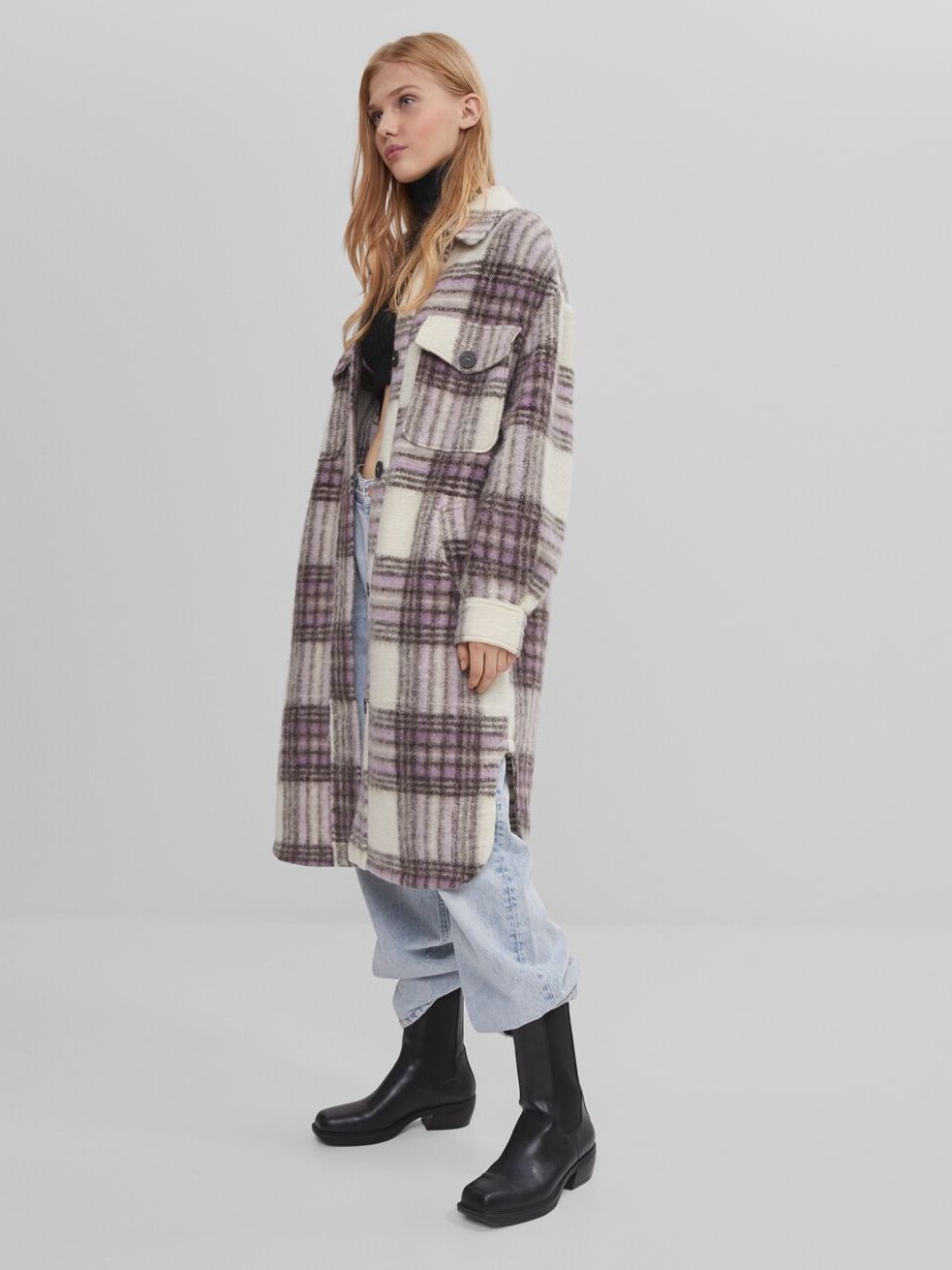 

Пальто Bershka 1422/692/629 M/L Бежевое
