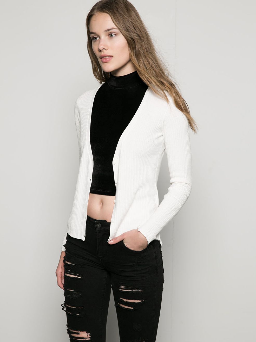 

Кардиган Bershka 1518/546/712 L Белый
