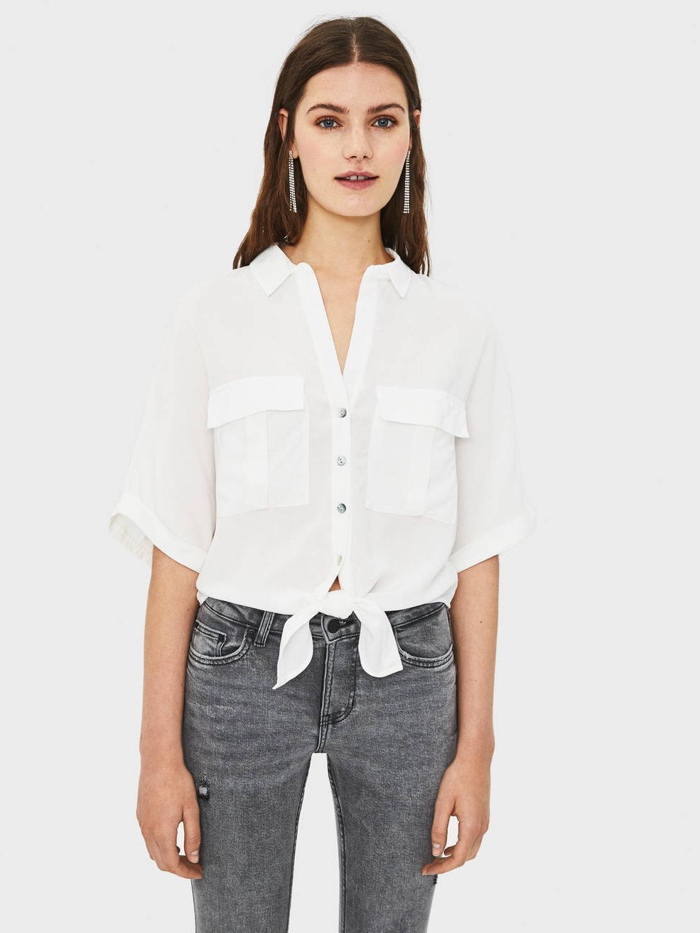 

Блузка Bershka 5806/513/250  Белая, Блузка Bershka 5806/513/250 M Белая